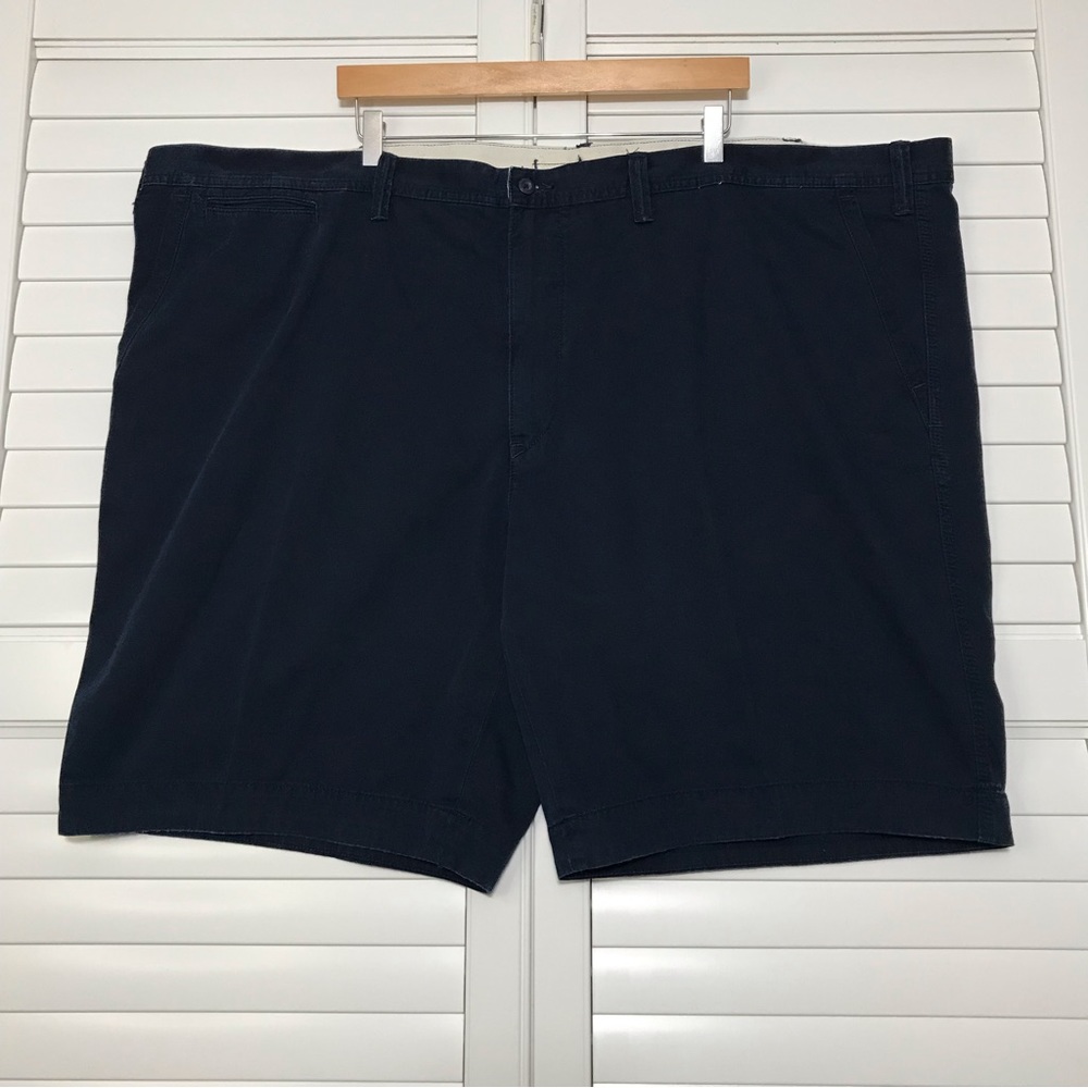 Polo Ralph Lauren Classic Fit Flat Front Chino Shorts Navy Blue Size 54 Big - Picture 3 of 9